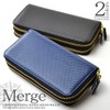 [Merge] MG-1866 Long Wallet, Round Zipper, Carbon Processing, Cowhide Leather,