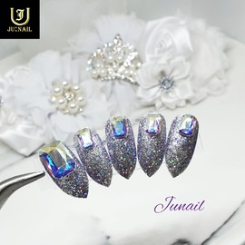  No.1205 Handmade Nail Tips  - Short Straight Coffin /  No.1205 수제네일팁  - 숏일자형코핀