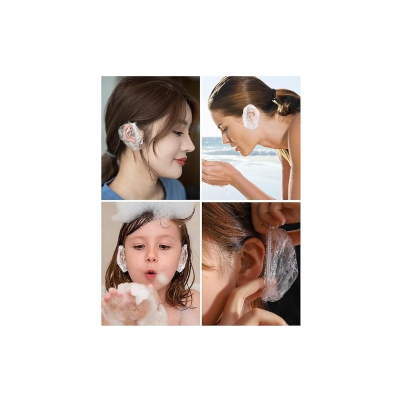 300 Cofias Desechable Ducha Plástico Impermeables Baño Reutilizables Proteger Cabello
