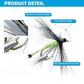 YZD Trout Fly Fishing Flies Collection 225/194/180/110/60 Premium Flies Dry Wet Nymph Streamers Fly Assortment with Fly Box Flyfishing Flys Lures Kits (Deluxe Trout Fly Selection 225 Pcs)