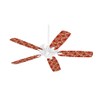 Wavey Red Dark - Ceiling Fan Skin Kit fits most