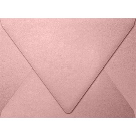 LUXPaper A6 Contour Flap Invitation Envelopes | 4 3/4" x 6 1/2" | Misty Rose Metallic | 84lb. Text | 50 Qty