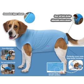 Wabdhaly Wabdhaly Recovery Suit for Dogs,Dog Cone Alternative Zipper Surgery Suit Female Spay,Soft Dog Surgery Suit for Anti Licking,Breathable Surgical Suit for Dogs Female Spay