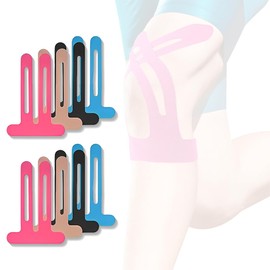 Clyhon 8 Stück Sporttape Kinesiologie Tape,Ohne Shere,Wasserfestes & Elastisches Physio Tape für Knieschmerzen