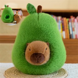 champracer Capybara Plush Toy, Simulation Capybara Plush Toy, Cute Capybara Cuddly Toy, Avocado Capybara, Removable Plush Toy, Super Soft Feelings, Toy Plush for Children (35 cm)