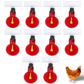 Redxiao Bebederos de Pollo, 10 Piezas, automático, Duradero, práctico para Pollos, Palomas, Aves, codornices, gallinas, Aves de Corral, Herramientas de alimentación, Suministros