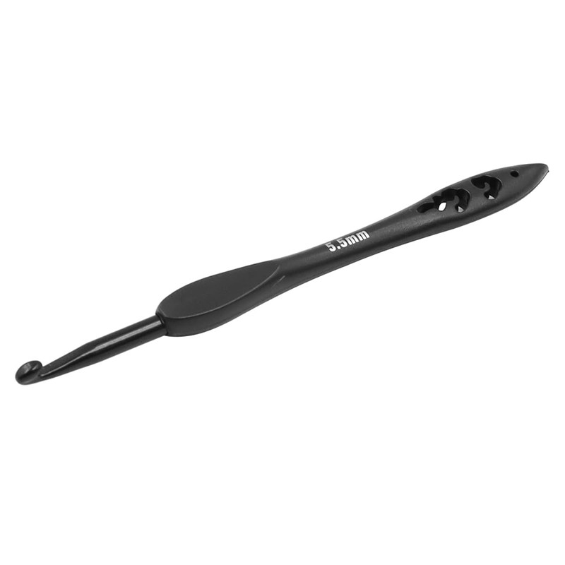 POFET Crochet Hooks Set Black, Ergonomic Metal Crochet Hooks for
