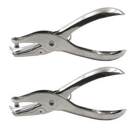 ZOKJSW Paper Punch Punch 2 Pieces Round Hole Punch with Hole Diameter 3 mm, 6 mm, Single Hole Punch for Test Badges, Ticket Scrapbooking, Greeting Cards, Cards, Metal Hole Puncher, Hand Hole Punch