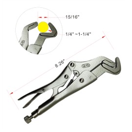 Heavy-Duty 8-Inch Adjustable Locking Parrot Pliers/Z Plier, Cr-V Alloy Steel, Perfect for Auto Repairs, Plumbing, and Home DIY Projects