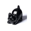 JSDDE Black Obsidian Crystal Cat Figurine for Cat Lovers Cute