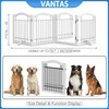 Vantas Folding No-Assembly Dog Door Pet Gate 96" Wide, 30"