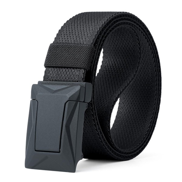 HASHIJI Tactical Belt for Man - Elastic Nylon golf belts,