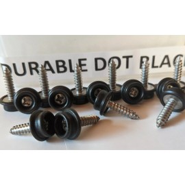 Durable DOT 50 BLACK SNAPS Black Stud w/ 5/8" Stainless Steel Screw Marine Grade Auto Truck