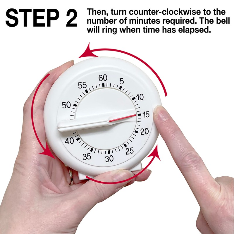Norpro New 60 Minute Kitchen Timer With Long Ring 3.5"/9cm