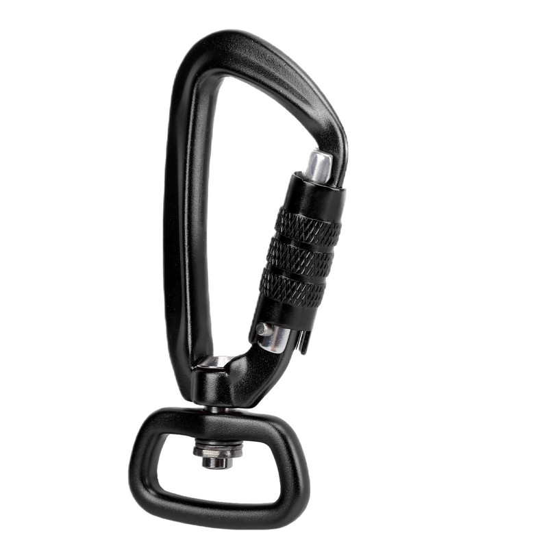 Carabiner Clip Auto Locking Square Bottom 360 Rotational Hook Accessory