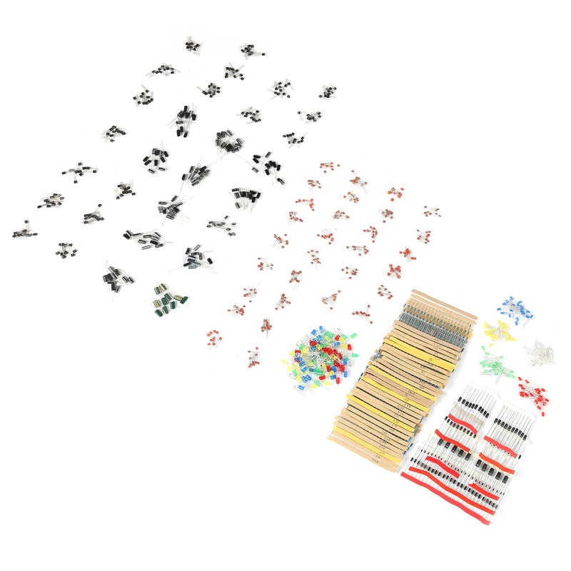 Super Electronic Component Kit 7 Values Set Resistor Diode Capacitor