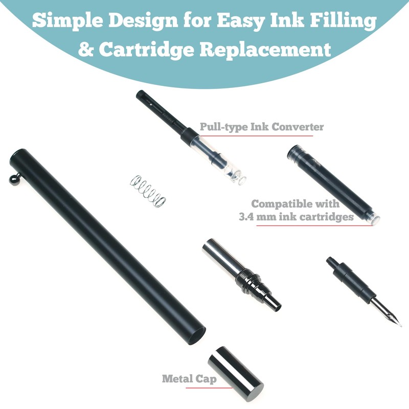 YEEMO Retractable Fountain Pen – 0.38 mm Extra Fine Nib