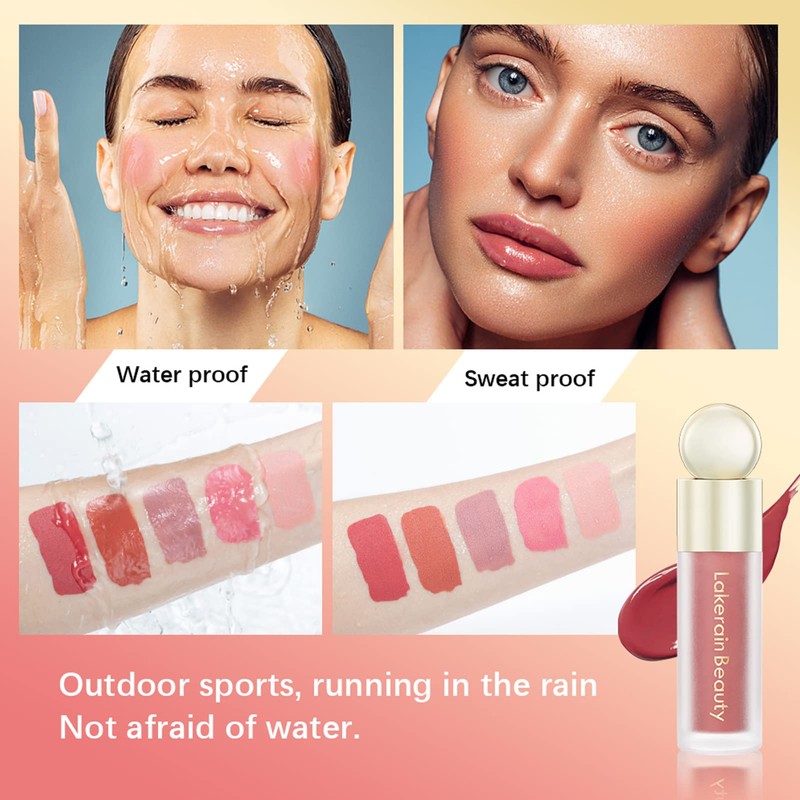 3 Pieces Liquid Blush Set Velvet Lightweight Natural Looking Waterproof