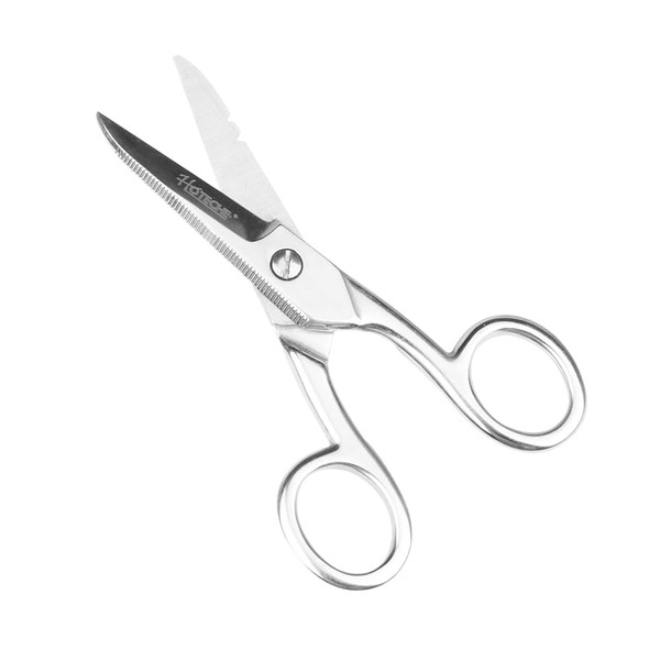 Hoteche 2-in-1 Kevlar Scissors, 5.5" High Carbon Steel Electricians Scissors