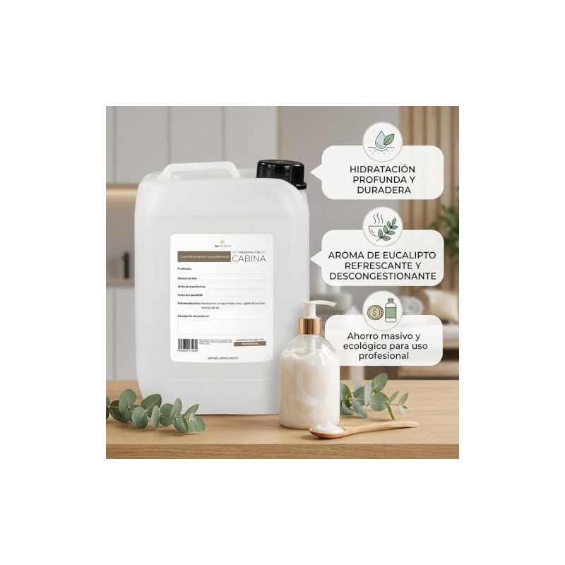 Crema Corporal de Eucalipto 10 Litros | Hidratante Refrescante y