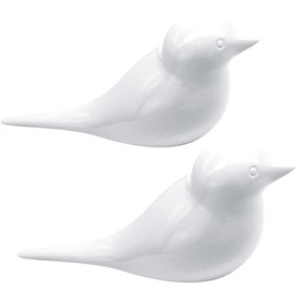 Umora Wall Hanging Hook Hanger with Screws, High Load Capacity, Bird Shape, Interior Decoration, Set of 2 (White)