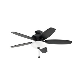 52 Inch Renew Select led Beiling Fan in Satin Black, for Kitchen, Living Room, Bedroom, Study and Den, (52" x 52" x 17.5") 330161SBK
