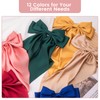TUBIAN 12Pcs Big Silky Satin Hair Bows for Women Girls