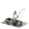 Steelman24 I Nuts and bolts sculpture Fisherman With Boat With