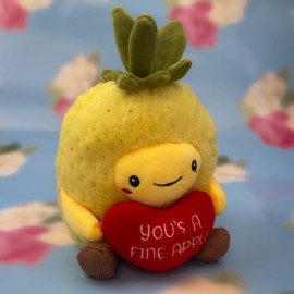 VFM - Pineapple Soft Toy Food Plush Pillow Toy, Plush Toy - Food Shaped Fruit Series Hugging Pillow For Kids Friends Girls Boys Christmas Birthday Valentine Pineapple 25cm
