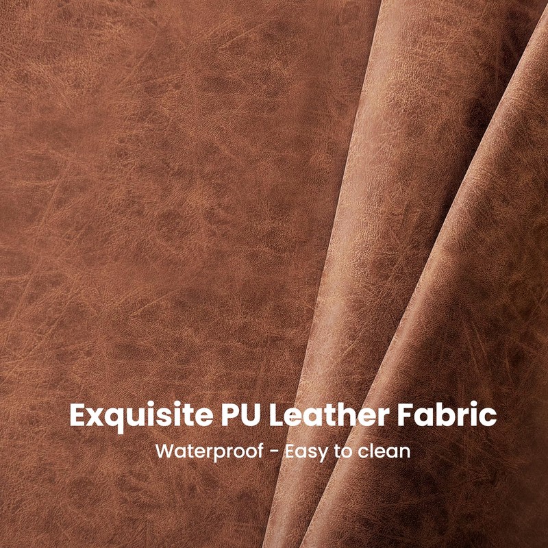 PHI VILLA Brown Bar Stools Set of 3-24 inch Counter