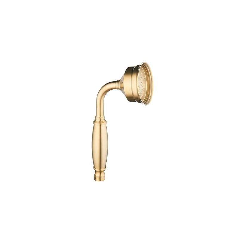 Keenware Traditional Classic Victorian Shower Handset: Brushed Brass