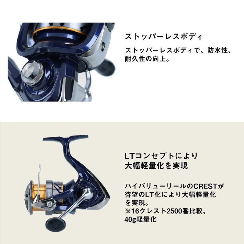 Daiwa 20 Crest LT2500S-XH Spinning Reel, 2020 Model
