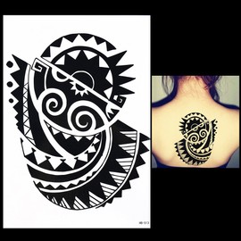 Tribal Tattoos Maori Design Tattoos 4 Sheets HB Set Men's Tattoos
