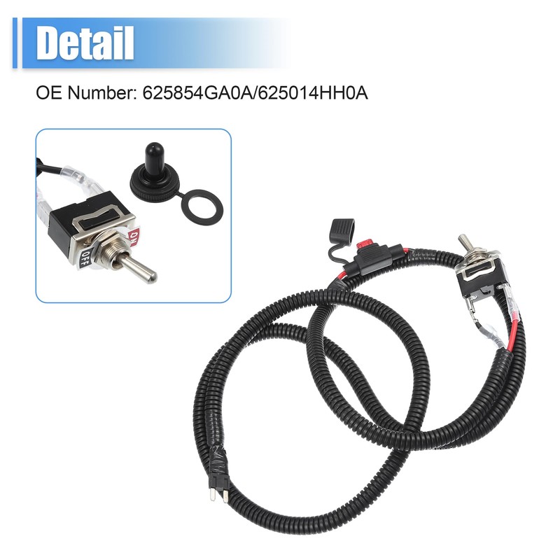 uxcell 1 Set 133.5cm 52.56" Universal Automotive Switched Fuse Bypass