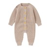 LAWKUL Baby Romper Long Sleeve Ultra-Soft Stretchy One-Piece with Button