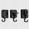 YSSILADI Shower Suction Cup Hooks - 2 Garland, Matte Black