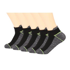 Copper Infused Ankle Socks Moisture Wicking Odor Free Athletic Socks for Mens and Womens (5 Pairs, Size10-14)