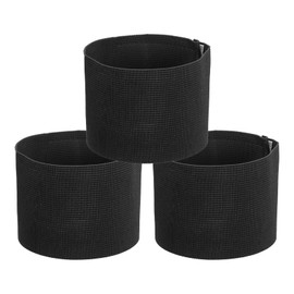 PATIKIL Soccer Captain Armband, 3 Pcs Captain Arm Bands for Soccer Elastic Captain Arm Band Sports Captain Armbands for Youth Adult Football Team Training Black