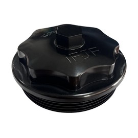 iFJF F81Z9G270BA Fuel Filter Cap Replacement for Powerstroke 7.3L V8 1999-2003 F250 F350 F450 F550 Super Duty 2000-2003 Excursion Billet Aluminum 1831193C91 RK31449 904-203 (Black)