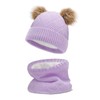 JFAN Children's Winter Knitted Hat with Pom Warm Ski Cap