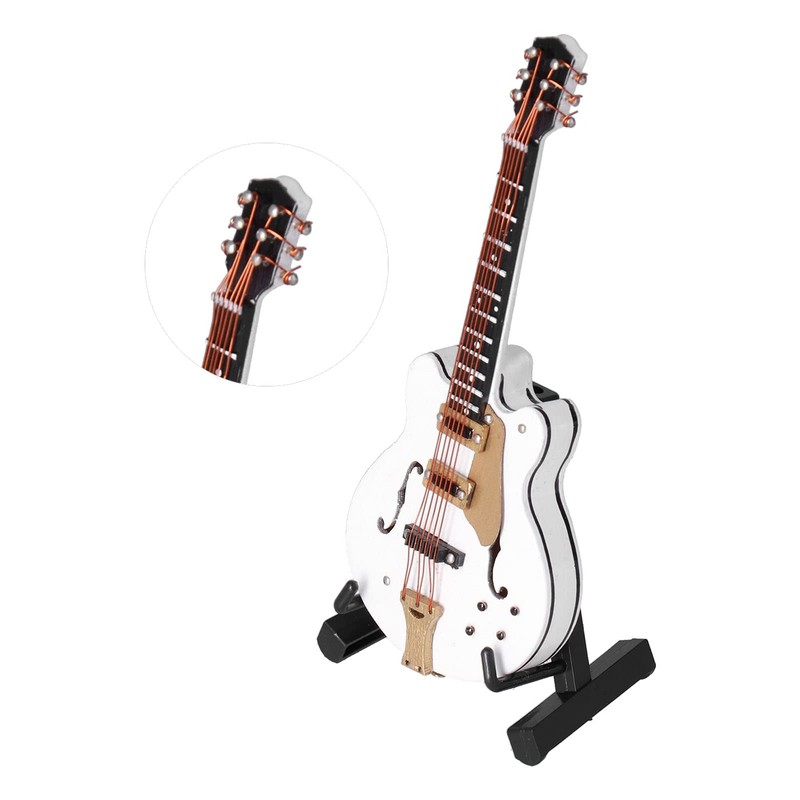 Modelo de Guitarra en Miniatura con Soporte Y Estuche, Réplica