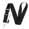 MOODKEY 1PC Black Neck Lanyard Detachable Solid Color Lanyard Badge