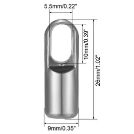 uxcell 5PCS Fish Tape Replacement Leader for 6.5mm Fish Tape Wire Puller, 26mm/1.02inch Length