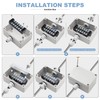 POWERENG Bathroom Exhaust Fan with Light,Bathroom Fan with 6000K Square