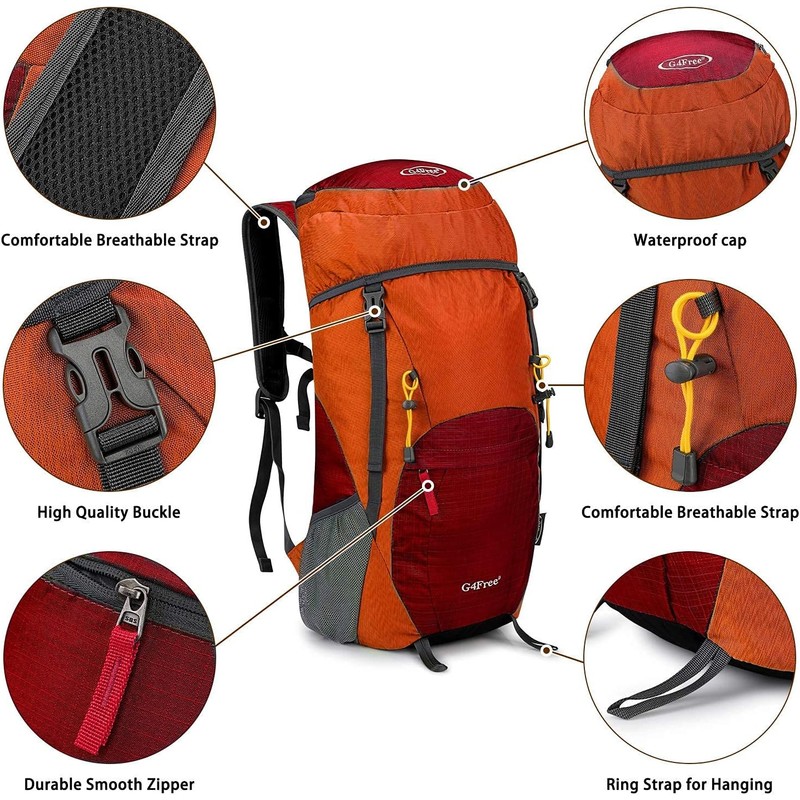G4Free - Mochila de senderismo ligera y plegable de 40