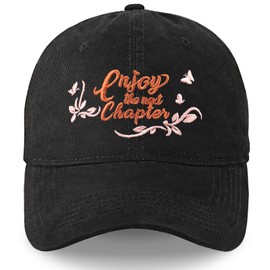 Unique Gift for Retirement Mom, Adjustable Embroidered Retired Gift Baseball Hat, Cute Baseball Cap for Women, Black