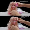 Makeup Pretend Playset for Children 17Pcs Hairdressing Styling Head Doll