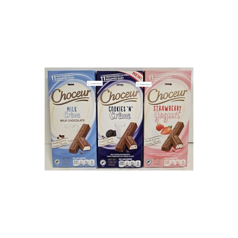 Choceur European Milk Chocolate Bars set: Coffee & Cream +