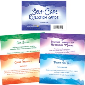 Really Good Stuff Self Care Reflection Cards-Mindful Thinking, Positive Affirmations, Meditation Techniques to Manage Emotions and Feelings for Kids and Adults