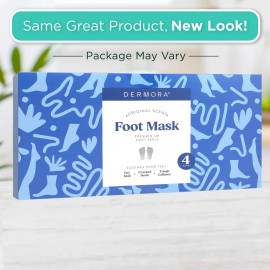 DERMORA Foot Peel Mask | Skin Exfoliating Foot Masks | Dry, Cracked Feet, Cal...